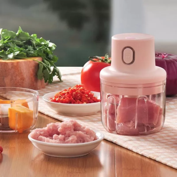Single Bowl Usb Rechargeable Mini Grinder Food Chopper ( 250 ml)