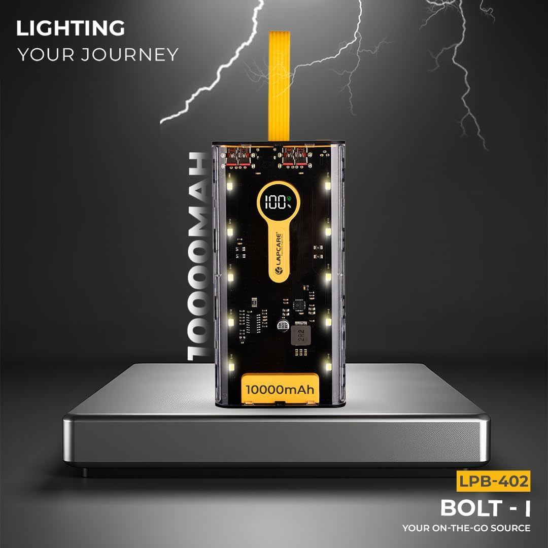20000 MAH Transparent Power Bank – 66W Fast Charging