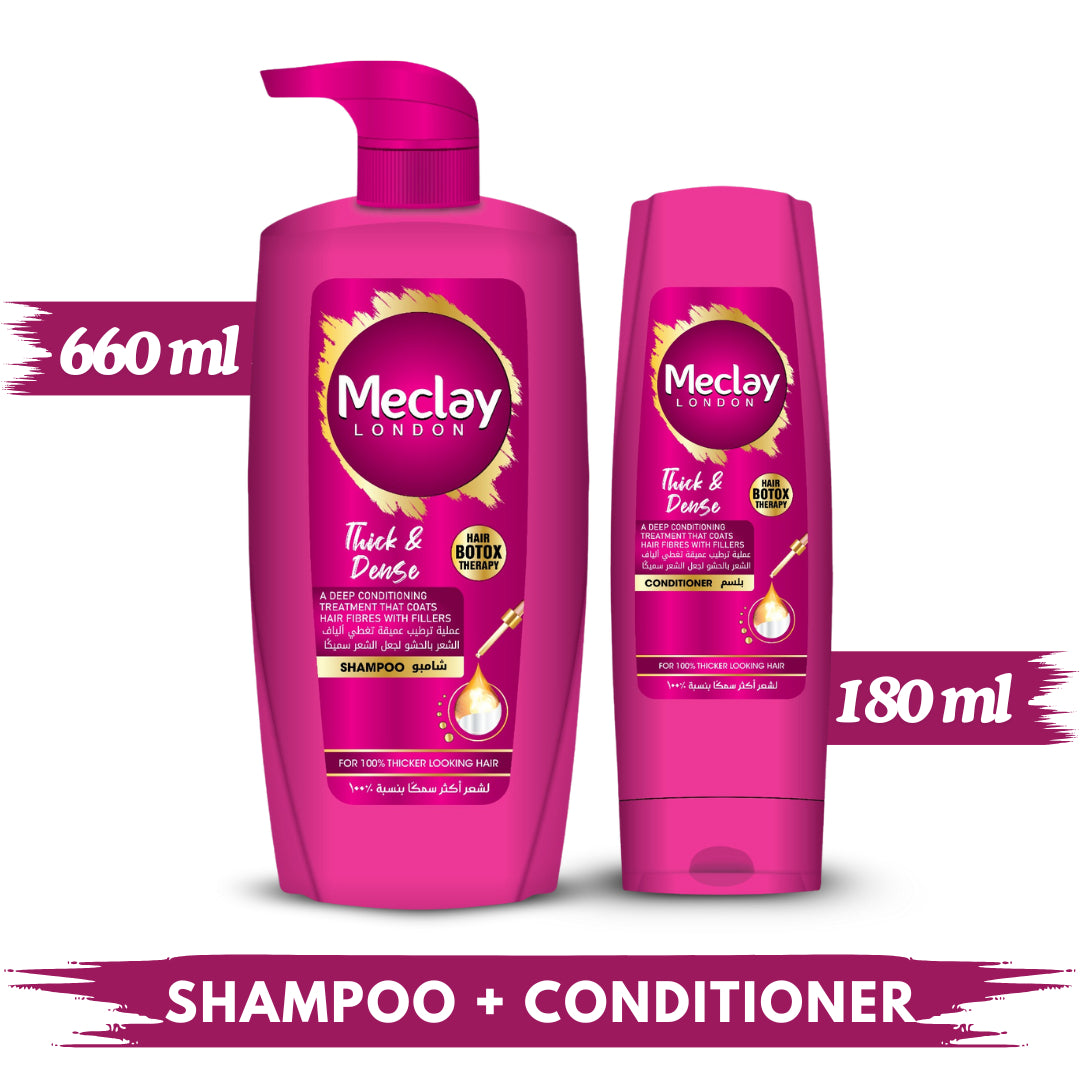 Meclay London Thick & Dense Shampoo 660ml With Conditioner 180ml