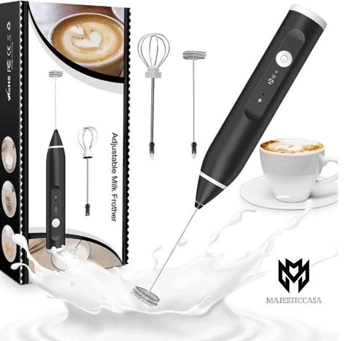 Handheld Electric Milk Frother Whisk Egg Beater Usb Rechargeable Coffee Blender
