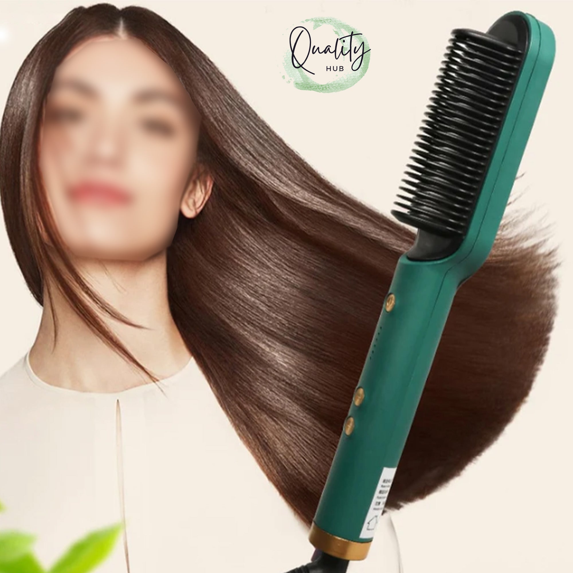 Hair Straightener Brush Curling Comb 2 In 1